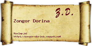 Zongor Dorina névjegykártya