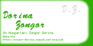 dorina zongor business card